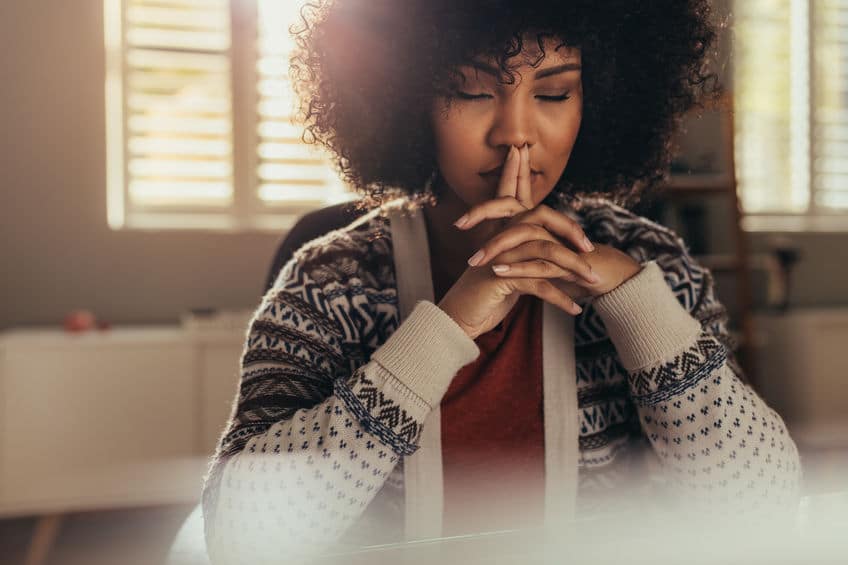 woman thinking about how to address her job change